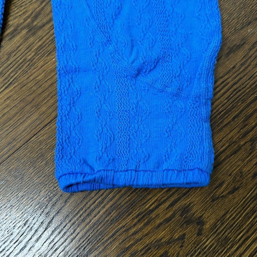 NWOT FP Movement Blue Textured Joggers - Size Med… - image 3